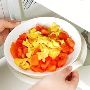 렌지 손잡이 전자레인지 용기 원형 그릇받침 받침 전자렌지용기 전자렌지접시 (WFGTAK6)