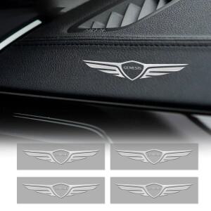 3D 자동차 로고 스티커 금속 문자 Genesis GV70 EV BH 2019 2020 2023용 실내 장식