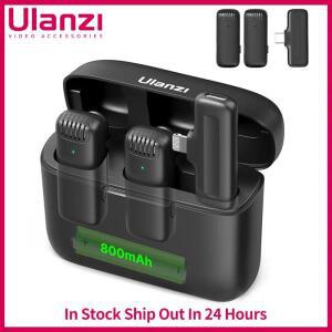Ulanzi J12 무선 라 발리에 마이크 옷깃 세트 짧은 비디오 녹화 iPhone Android 방송용 미니