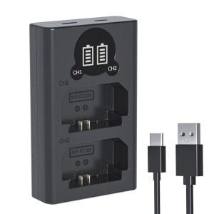 LP NPFZ100 카메라 배터리 충전기 LCD 디스플레이가 장착된 듀얼 USB 소니호환 A7iii A7iv A7C A6700 A6600 ZVE1 ZVE10ii FX3 FX30 A9 알파 9 9S A9S A7R3 A7R4 카메라와 호환됩니다