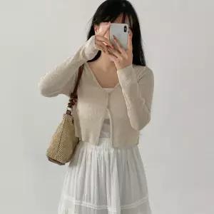 [에이와비] #AWABMADE:_MerryCloset.린넨볼레로크롭가디건 -cd/5color