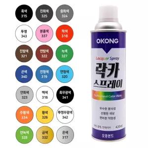 오공 페인트 도색 스프레이 락카 백색 420ml