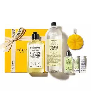 [록시땅](강남점)[기프트][단독] 버베인 아그륌 샤워 젤 750ml 세트(+디럭스 3종+샤워볼) (시트러스 버...