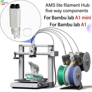 Bambu Lab 3D 프린터 AMS Lite 필라멘트 허브 5방향 구성 요소 스위치 소모품 A1/A1 미니 부품용 멀티 컬러