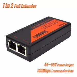 IP 카메라용 PEGATAH POE 확장기 2 포트 이더넷 100Mbps 연장 케이블 전원 입력/출력 플매트 카펫 러그 앤