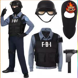 방탄조끼 튬 세트 5종 FBI 요원 역할놀이 SWAT 팀 유니폼 할로윈 파티 의상