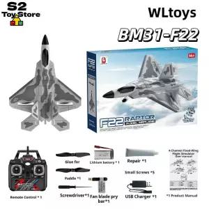 WL BM3 F22 원격 조종 비행기 4채널 브러시리스 모터 고정익 곡예전투기 RC 모델 (대회용)