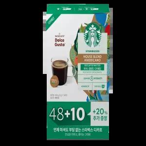 스타벅스 돌체구스토 디카페인 하우스 블렌드 48+10개입(총58캡슐) 기획세트
