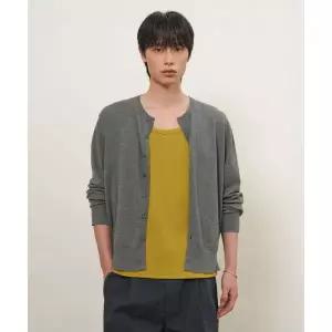 제너럴아이디어 GENERALIDEA MAN 스티치 크루넥 니트 가디건 CHARCOAL GF1MKC008 GF1MKC008CH 494943