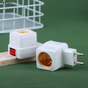 전등소켓 1PC E27 소켓 램프 전구 어댑터 LED 콘센트 화이트 홀더 ONOFF 베이스 조명 스위치 YY32