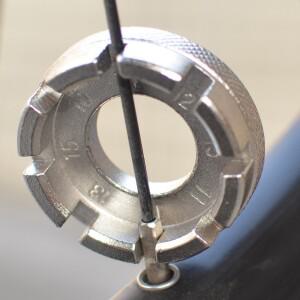 Bikersay 8방향 그루브 자전거 휠 림 렌치, 미니 자전거 스포크 장력 조절기 스패너, 사이클링 수리 도구