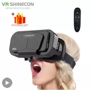 샤인콘 가상현실 3D 셋 VR 안경 기기 헬멧 비아 고글 스마트폰 휴대폰 스마트 모바일 게임용