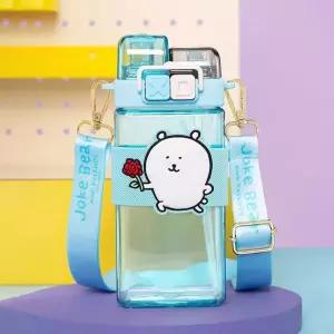 담곰이 사각 롱 빨대 물통 520ml 물통 물병 아동식기 이유식기 아동물병