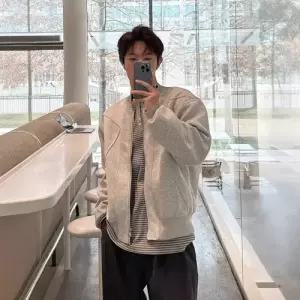 남성 캐주얼 봄가을 맨투맨 솔리드 스포츠 카디건 재킷 점퍼 야구 OP3