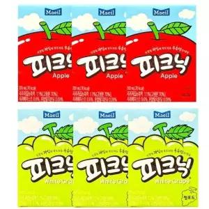 피크닉세트 사과3개+청포도3개 과채음료 소풍음료 주스 피크닉청포도 (WE89962)