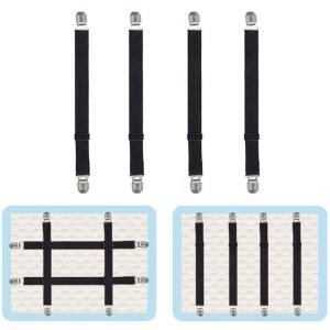 4PCS 조정 가능한 침대 시트 서스 탄성 쿠션 매트리스 클립 밴드 소파 패스너 스트랩