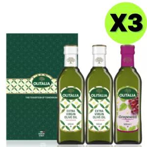 올리타리아 올리브유 2병 + 포도씨유 500ml 1병 X3set BNS