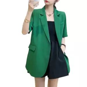 여름 자켓 반팔 빅사이즈 쉬폰 정장 루즈핏 여성