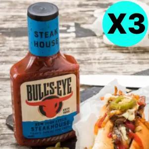 하인즈 불스아이 스테이크 BBQ 바베큐 소스 캠핑 X3개