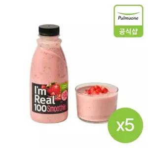 [풀무원] 아임리얼100 딸기 스무디(500ml)X5병