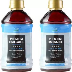 소오스 피쉬 소스 16.9 플로즈 500ml 2팩 고소한 맛 요리용 드레싱과 마리네이드용으로 제작 풍부한