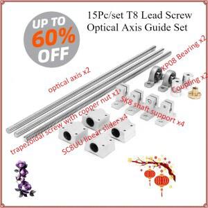 리니어 레일 블록 CNC 샤프트 리드 SC8UU 커플링 T8 500MM 베어링스 스크류 듀얼 SK8 가이드 슬라이드 로드 서포트 KP008