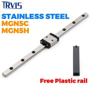 리니어 레일 블록 MGN5 선형 가이드MGN5C 스테인레스 스틸 SUS 440C 프린터 1PC 캐리지 MGN5H 3D CNC 슬라이드 가이드웨이