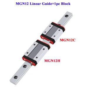 리니어 레일 블록 12MM 선형 가이드 MGN12 MGN12C 빨간색 1PC 소형 1000MM 프린터용 또는 캐리지 100 3D 검정색 MGN12H
