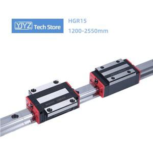리니어 레일 블록 HGR15 길이 1200 2500MM 프린터 1PC 부품 선형 3D 슬라이더 CNC 가이드 기계 2PCS HGH15CA HGW15CC