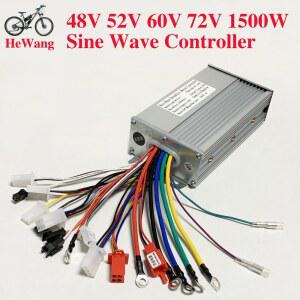 전동 킥보드 컨트롤러 48V 52V 60V 64V 브러시리스 1000W 모터 전기자전거 사인파 30A 1500W 최대 스쿠터용 72V 전기
