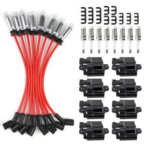 BHB 8팩 UF271 스파크 12558693 세트 12556 스퀘어 6.0L와 코일 쉐보레 M8-48322R GMC 허머 5.3 41-962 3859078 및 호환 와이어 8mm