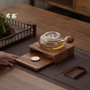 앤틱 우드 티워머 촛불난로 차워머 차도구