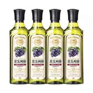 사조대림 해표 포도씨유 500ml x4개