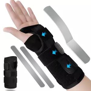 닥터 진탑 손목 터널 보조기 야간 지원 금속 부목 안정제가 포함된 손 염좌 증후군 RSI TFCC - 왼쪽