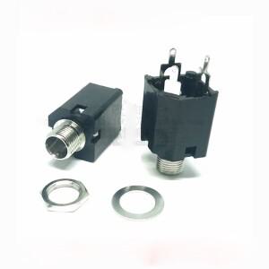 50 개/몫 오디오 잭 기타 PJ-612 6.35 6.5mm 여성 3Pin 5pin 메탈 듀얼 채널 비디오 소켓