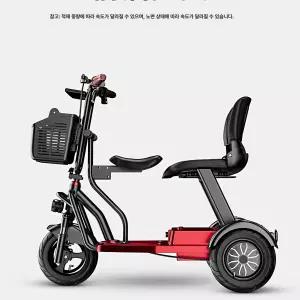 접이식 전기 삼륜 자전거 성인용 전동 세발 자전거 이동 보조