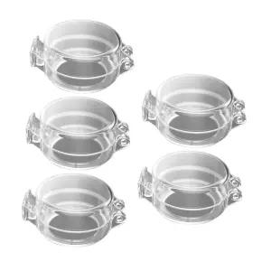 밀리스텐 5Pcs 안전 레인지 손잡이 내구성이 뛰어난 보호 오븐 위한 간편한 모니터링을 투명 디자인