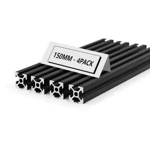 비키코스 2020 T-슬롯 알루미늄 압출 프로파일 4PCS 5.9인치 3D 프린터 및 CNC DIY용 유럽 표준 양극 산화