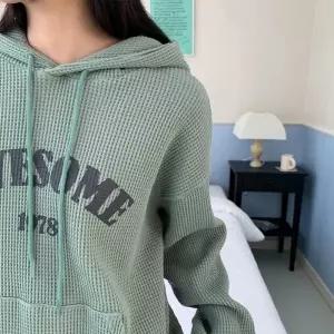 여성 캐주얼 와플 후드 티셔츠 남방 후디 OOTD 후드티