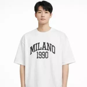 [리미드] 남성 여름 레터링 코튼 반팔 티셔츠 5C-TSH-Q113