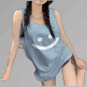 썸머 루즈핏 민소매 순면 나시 티셔츠