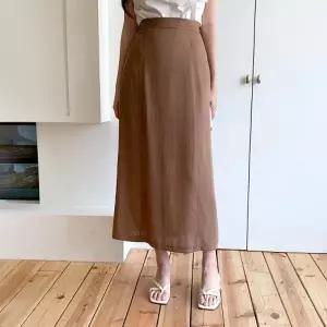 여자 데일리 오피스룩 하객룩 편안한 린넨 뒷밴딩 롱스커트_25351713_588872
