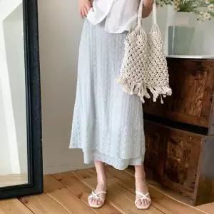 여자 데일리 시스루 레이어드 밴딩 맥시 스커트_25351710_588872