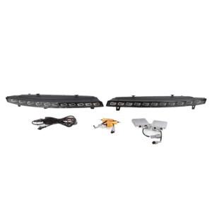 7월 킹 LED 주간 주행 등 케이스 Audi Q7 2010-2015, LED 스캐닝 앞 범퍼 DRL + 스 트리머 노란색 회전 신