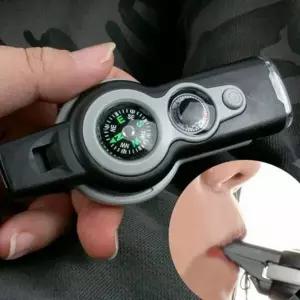 휴대용 나침반 등산 나침반 아웃도어 레저 휴대 비상 호루라기 목걸이