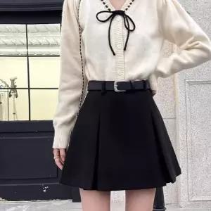 데일리 무드 A라인 플리츠 실루엣 하이웨스트 미니 스커트(SS-147)