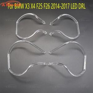 BMW 호환 X3 X4 F25 F26 2014- LED 자동차 DRL 헤드라이트 가이드 엔젤 아이 주간 러닝 튜브 바