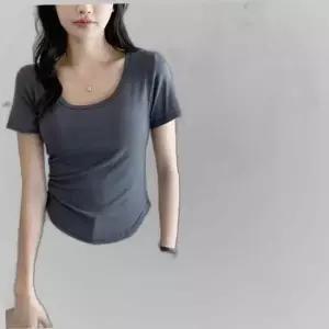슬림핏 여름티 이너웨어 U넥 입술라인 기본티 시원한