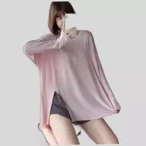 절개 긴팔티 데일리 베이직 헬스 기본 트임 레이어드