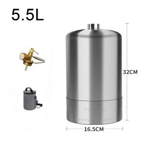 3.0/4.0L/5.5L 빈 가스통 키트 야외 캠핑 스테인리스 스틸 재충전 가능 프로판 탱크 재활용 연료통